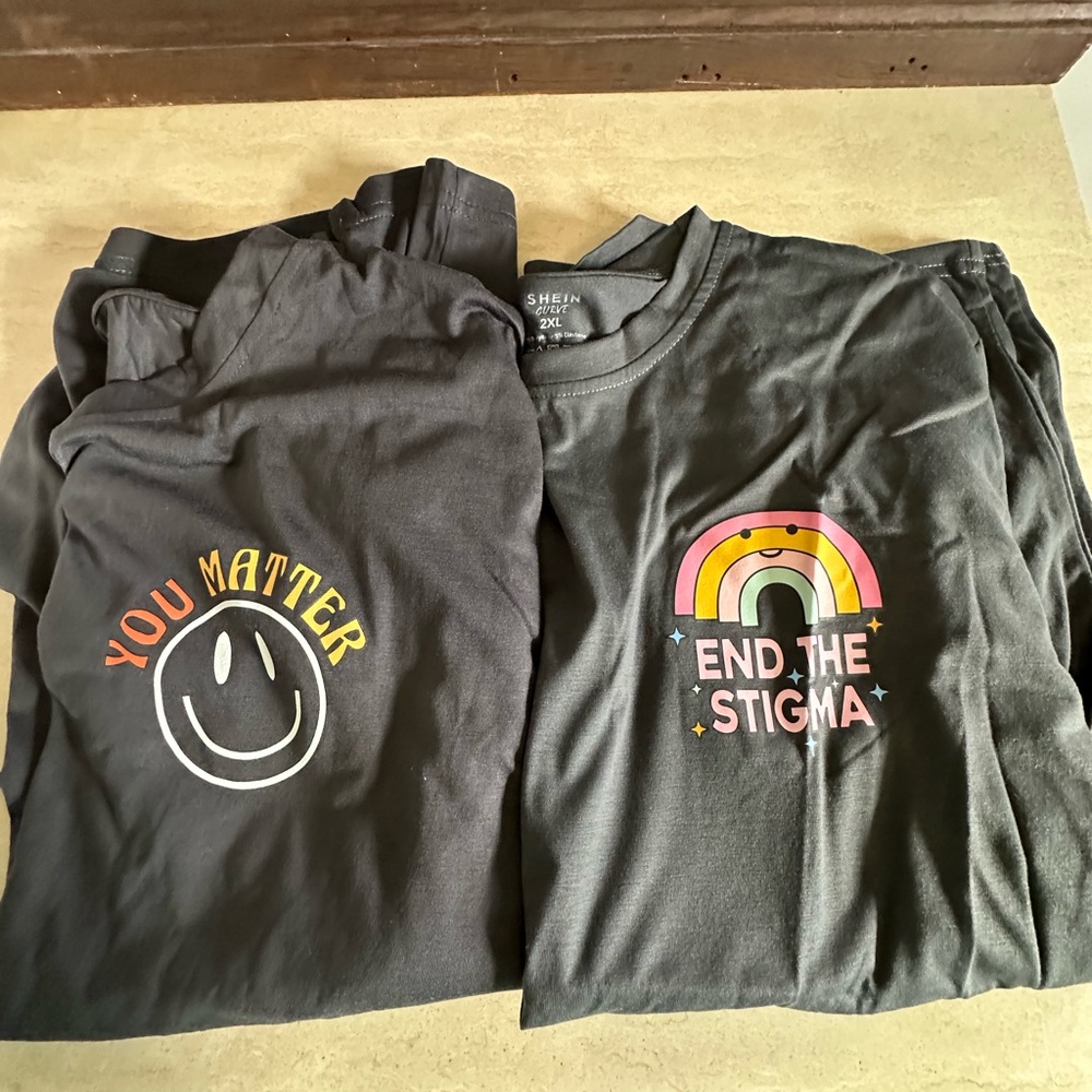 Black Graphic T-Shirts with Positive Messages